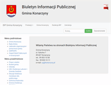 Tablet Screenshot of bip.konarzyny.pl
